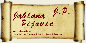 Jablana Pijović vizit kartica